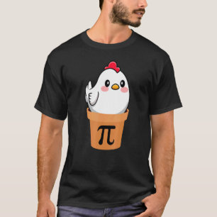 Pi Day 2022 Funny Chicken Pot Pi Day Pie Math Geek T-Shirt