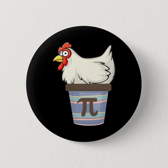 Pi Day 2025 Math Lover Mathematics Chicken Pot Pie 6 Cm Round Badge (Front)