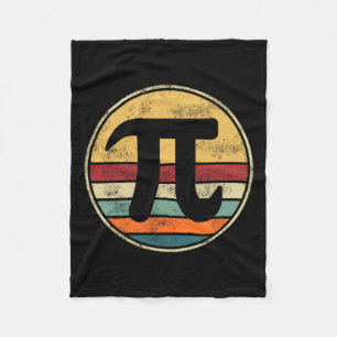 Pi Day 2025 Math Lover Mathematics Retro Vintage D Fleece Blanket