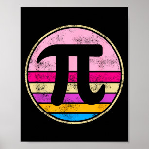 Pi Day 2026 Math Lover Mathematics Retro Vintage D Poster