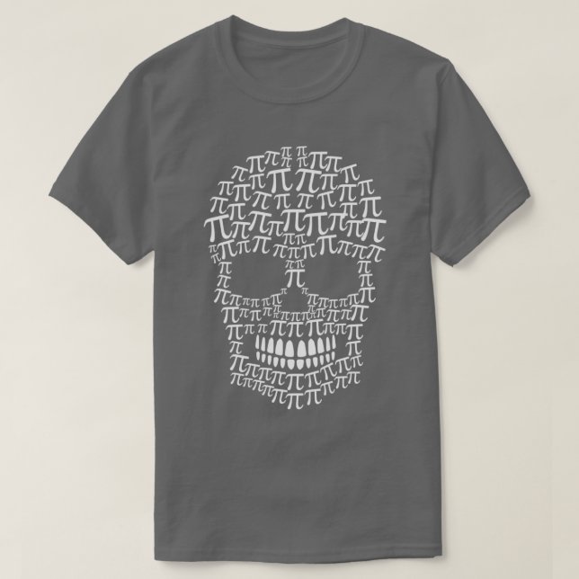 Pi Day 314 Skull Funny Math Nerd T-Shirt (Design Front)