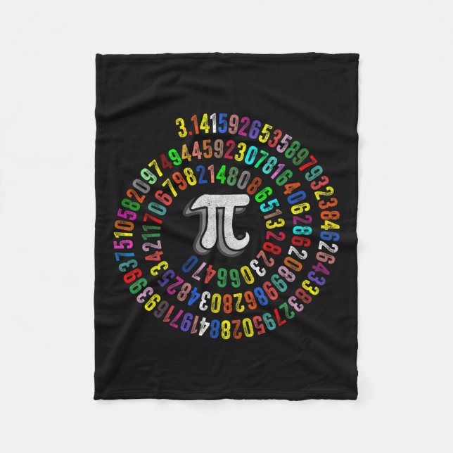 Pi Day 3.14159 Pi Symbol Science And Math Teacher  Fleece Blanket (Front)