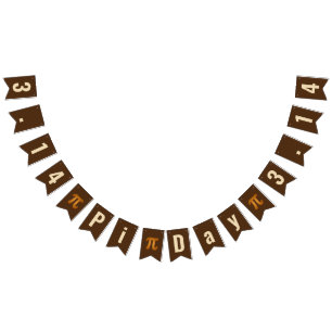Pi Day 3.14 Bunting Banner