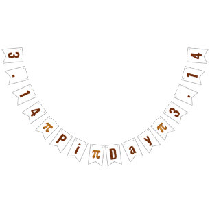 Pi Day 3.14 Bunting Flags