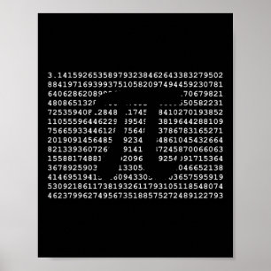 Pi Day 3.14 Cool Funny Nerd Math Geek Poster