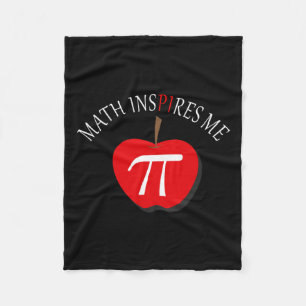 Pi Day 3.14 Funny Math Inspires Me  Fleece Blanket
