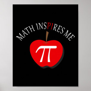 Pi Day 3.14 Funny Math Inspires Me Poster