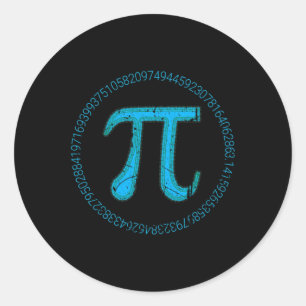 Pi Day 3.14 March 14th Math Teacher Vintage Pi Classic Round Sticker