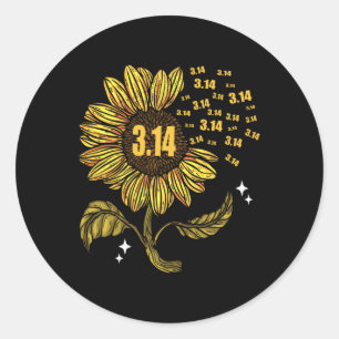 Pi Day 3.14 Number Symbol For Math Teacher  Classic Round Sticker
