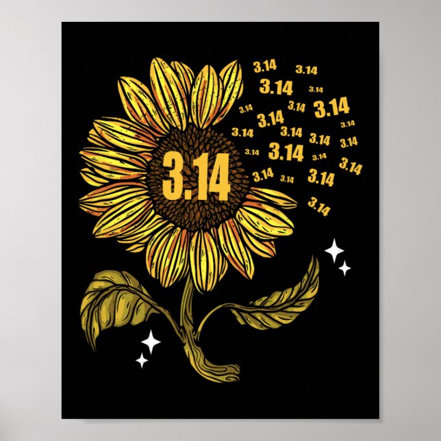 Pi Day 3.14 Number Symbol For Math Teacher  Poster (Front)