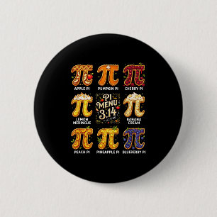 Pi Day 3.14 Pi Menu Funny Fruit Pie Menu Teachers 6 Cm Round Badge