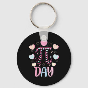 Pi Day 3.14 Pi Symbol Funny Pi Day Candy Heart Mat Key Ring