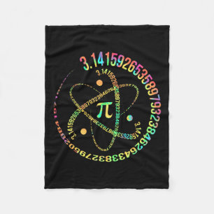 Pi Day 3.14 Spiral Pi Number Math Teacher Women Ki Fleece Blanket