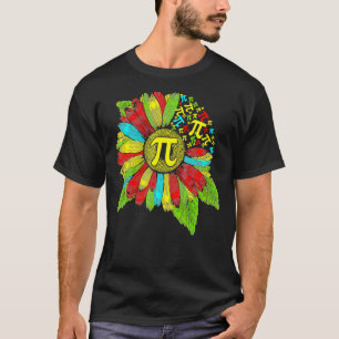 Pi Day 3 14 Sunflower Symbol Math  Geek Nerd Teach T-Shirt