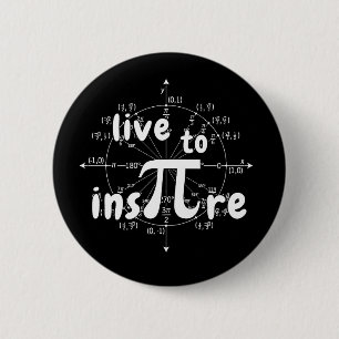 Pi day 6 cm round badge