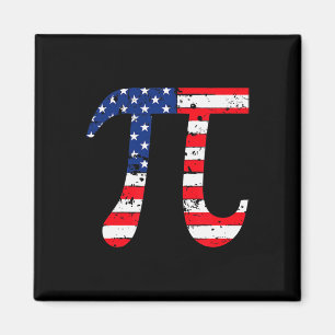 Pi Day American Flag Patriotic Math Nerd Geek 3.14 Magnet