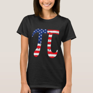 Pi Day American Flag Patriotic Math Nerd Geek 3.14 T-Shirt