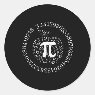 Pi Day Apple Graphic Cute Funny Math Lover Pie Pun Classic Round Sticker