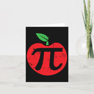 Pi Day Apple Pie Pun 3.14 Cute Math Lover Teacher Card