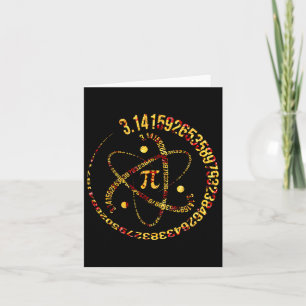 Pi Day Atom Pi 3.14 Science Math Lover Card