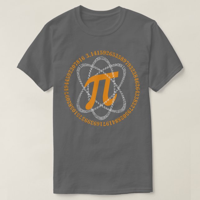 Pi Day Atom Pi Math Geek Science Lovers  T-Shirt (Design Front)