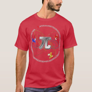 Pi Day Atom Pi Math Geek Science Lovers Teacher Pr T-Shirt
