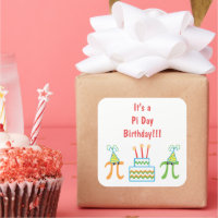 Pi Day Birthday Stickers