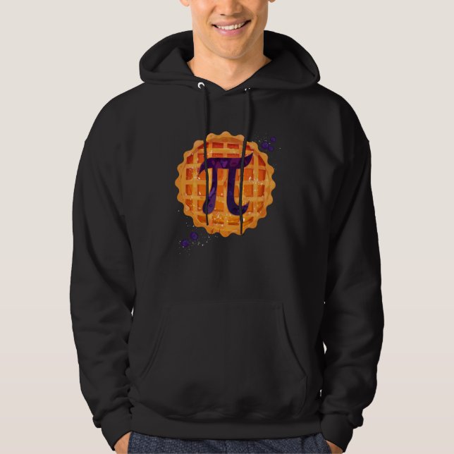 Pi Day Blueberry Pie Math Teacher Hoodie (Front)