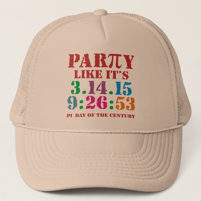 Pi day cap hat ultimate 2015 3.14.15 9:26:53 (Front)