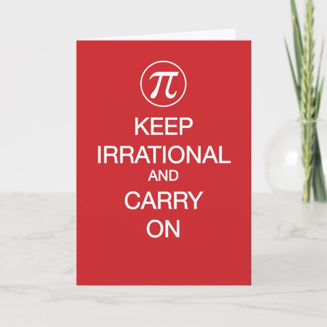 PI Day Carry On, Red Card (Front)