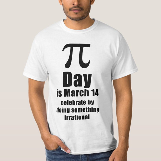 Pi Day celebration shirt (Front)