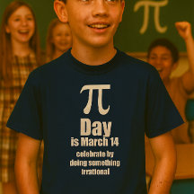 Pi Day celebration shirt, dark
