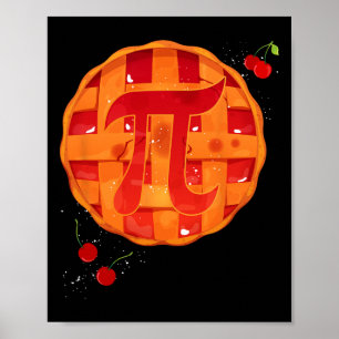 Pi Day Cherry Pie Math Teacher Funny Thanksgiving Poster