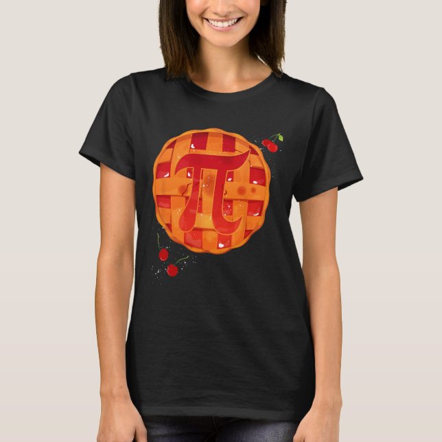 Pi Day Cherry Pie Math Teacher Funny Thanksgiving  T-Shirt (Front)