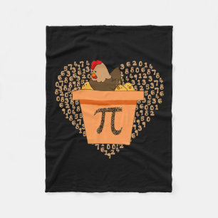 Pi Day Chicken Pot Pi Pie Math 3.14  Fleece Blanket