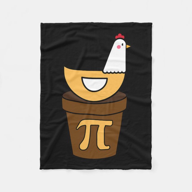 Pi Day Chicken Pot Pie 3.14 Math Science Funny Boy Fleece Blanket (Front)