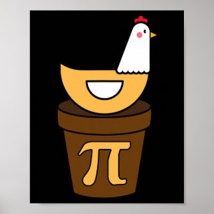 Pi Day Chicken Pot Pie 3.14 Math Science Funny Boy Poster