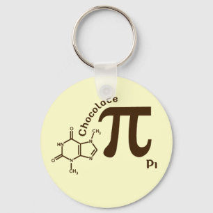 Pi Day Chocolate Pi Keychain