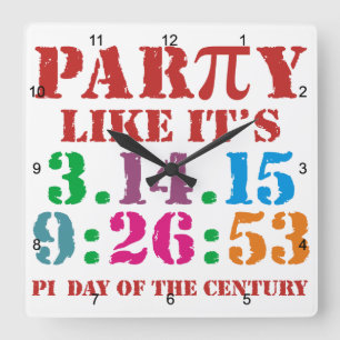 Pi day clock ultimate 2015 3.14.15 9:26:53 clock