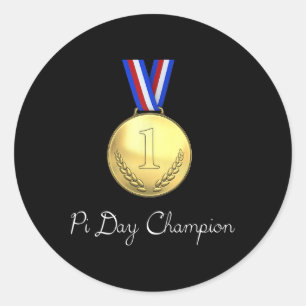 Pi Day Contest Winner - Pi Champion Gift Tee  Classic Round Sticker
