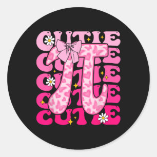Pi Day Coquette Bow Women Kids Toddler Math Teache Classic Round Sticker