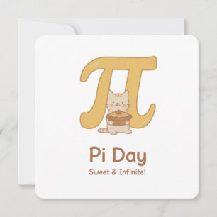Pi Day Cute Cat Postcard – Sweet & Infinite   Math