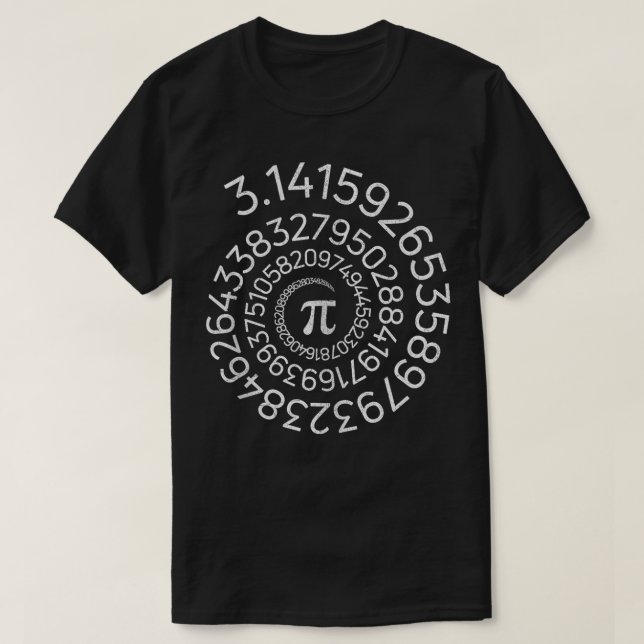 Pi Day Cute Spiral Math Student Teacher Math Lover T-Shirt (Design Front)