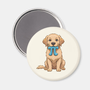 Pi Day Dog With Pi Symbol   Cute Pi Math Magnet