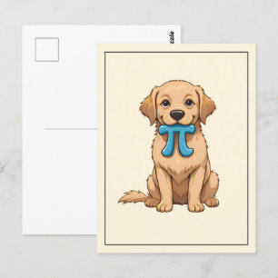 Pi Day Dog With Pi Symbol   Happy Pi Day Postcard