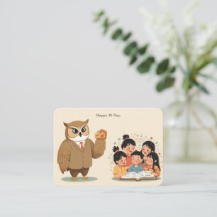 Pi Day Enclosure Card – Cute Owl Teacher