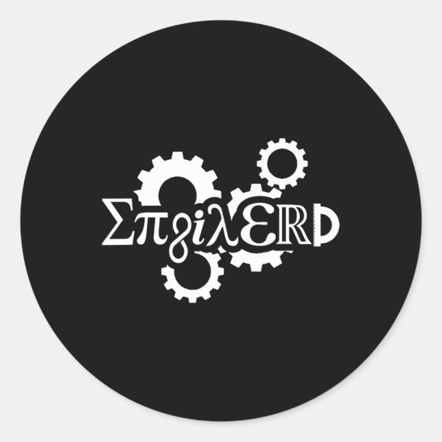 Pi Day Enginerd Engineer Mechanical Gear  Classic Round Sticker (Front)