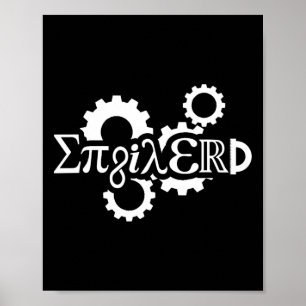 Pi Day Enginerd Engineer Mechanical Gear  Poster