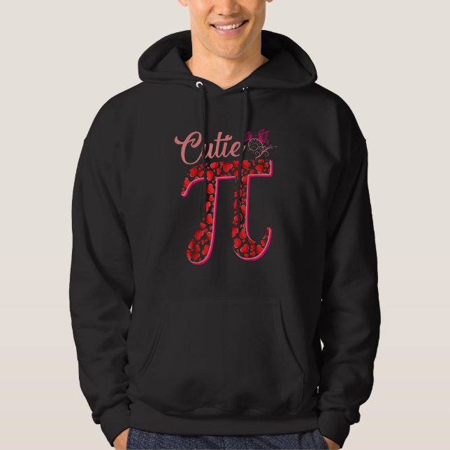 Pi Day Funny Cute Cutie Pi Pretty Math Butterfly G Hoodie (Front)