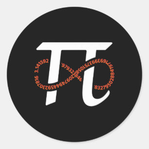 Pi Day Funny Infinity Numbers Geek Nerd Math Lover Classic Round Sticker
